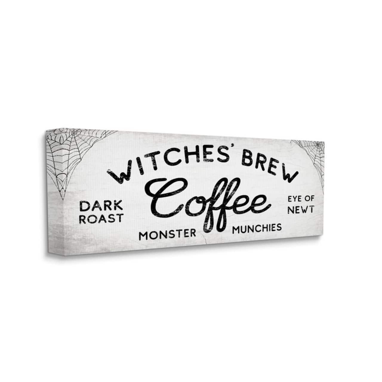 Stupell Industries Witches' Brew Coffee Charming Halloween Design Canvas Wall Art